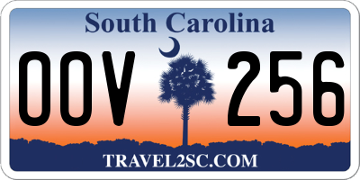 SC license plate OOV256