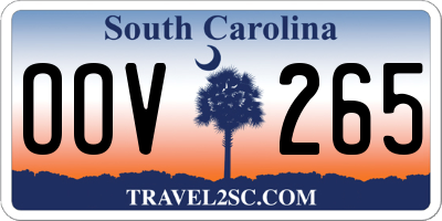 SC license plate OOV265