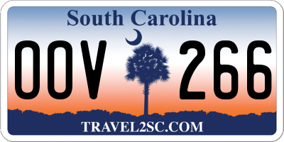 SC license plate OOV266