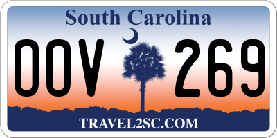 SC license plate OOV269