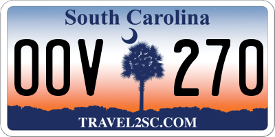 SC license plate OOV270
