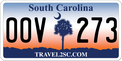 SC license plate OOV273