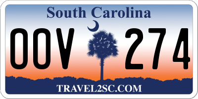SC license plate OOV274
