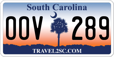SC license plate OOV289