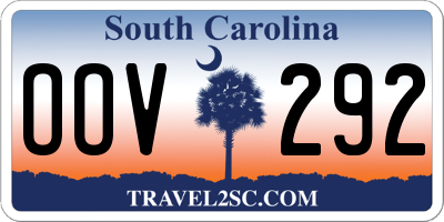 SC license plate OOV292
