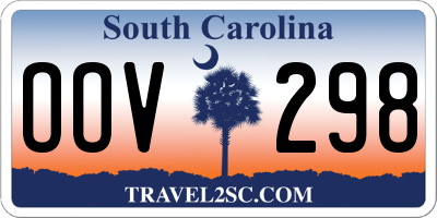 SC license plate OOV298