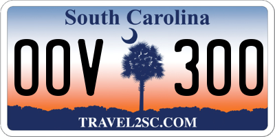 SC license plate OOV300