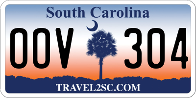 SC license plate OOV304