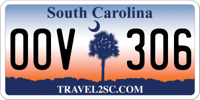 SC license plate OOV306