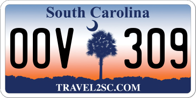 SC license plate OOV309