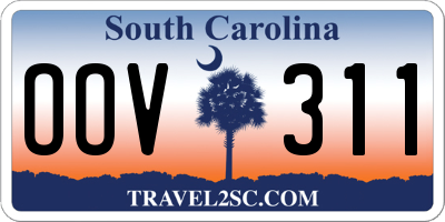 SC license plate OOV311