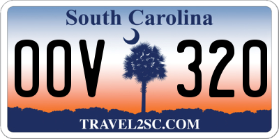 SC license plate OOV320