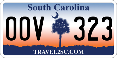 SC license plate OOV323