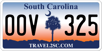 SC license plate OOV325