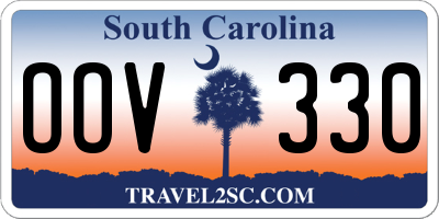 SC license plate OOV330