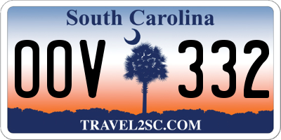 SC license plate OOV332
