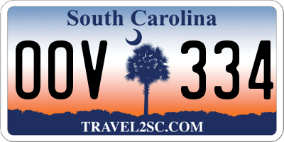 SC license plate OOV334