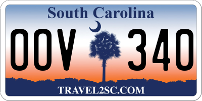 SC license plate OOV340