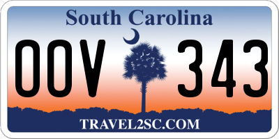 SC license plate OOV343