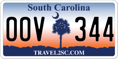 SC license plate OOV344