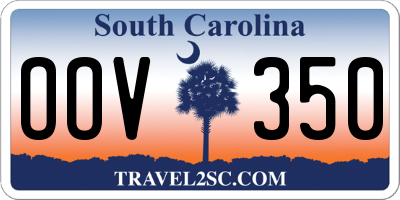 SC license plate OOV350