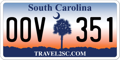 SC license plate OOV351