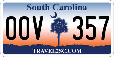 SC license plate OOV357