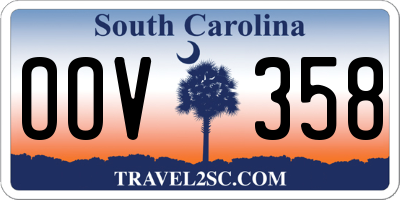 SC license plate OOV358