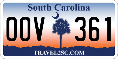 SC license plate OOV361