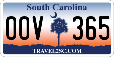 SC license plate OOV365