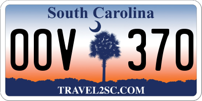 SC license plate OOV370