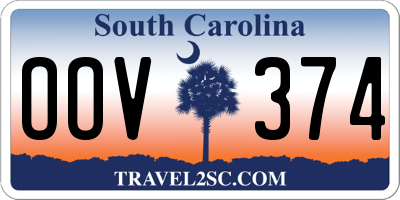 SC license plate OOV374