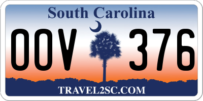 SC license plate OOV376