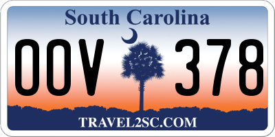 SC license plate OOV378
