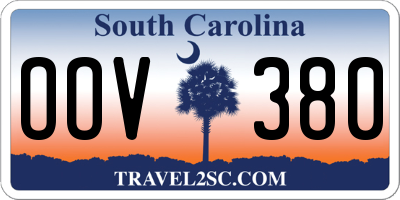 SC license plate OOV380