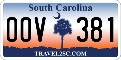 SC license plate OOV381