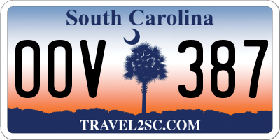 SC license plate OOV387