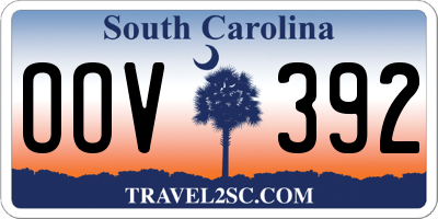SC license plate OOV392
