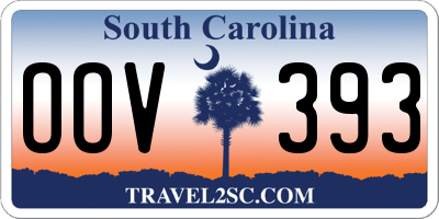 SC license plate OOV393