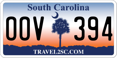 SC license plate OOV394