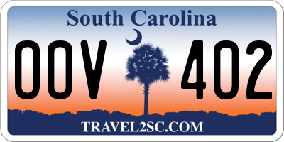 SC license plate OOV402
