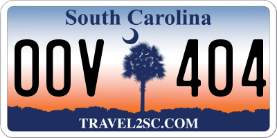 SC license plate OOV404