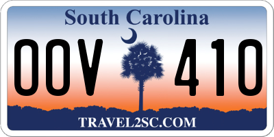 SC license plate OOV410