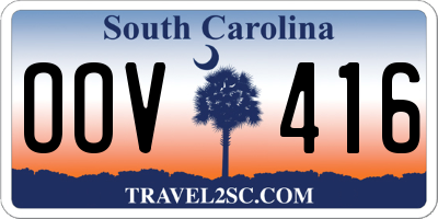 SC license plate OOV416