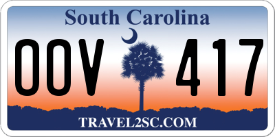 SC license plate OOV417