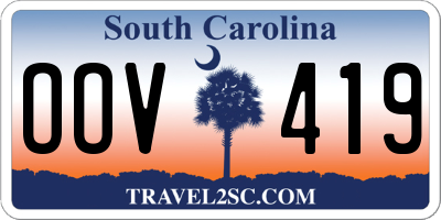 SC license plate OOV419