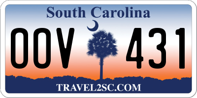 SC license plate OOV431