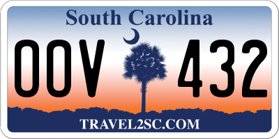 SC license plate OOV432