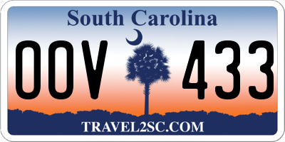 SC license plate OOV433