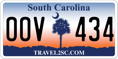 SC license plate OOV434
